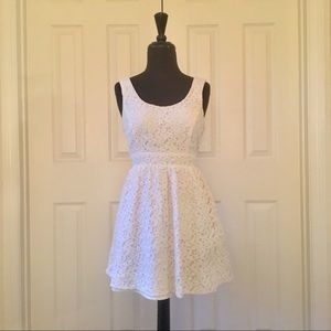 White Lace Forever 21 Skater Dress
